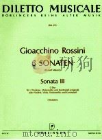 Gioacchino Rossini 6 Sonaten Rudolf Malaric Sonata Ⅲ C-Dur fur 2 Violinen Violoncello und KontrabaβS（1974 PDF版）