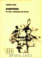 proportionen für oboe violoncello und klavier 1974 PDF电子版封面