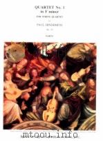 Quartet No.1 in F minor for String Quartet PDF电子版封面 Paul Hindemith