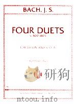 Four Duets S.802-805 for Violin and Viola No.1165 PDF电子版封面 J.S.Bach