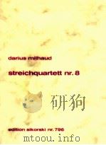 streichquartett nr.8 edition sikorski nr.796 1936 PDF电子版封面
