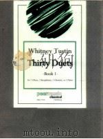 Thirty Duets for 2 Oboes 2 Saxophones 2 Clarinets or 2 Flutes book 1 1961 PDF电子版封面