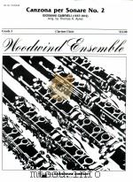 Canzona per Sonare No.2 Clarinet choir PDF电子版封面