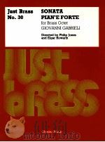 SONATA PLAN'E FORTE for Brass Octet Just Brass No.30 1991 PDF电子版封面