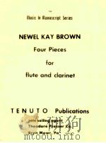 four pieces for flute and clarinet T88 1968 PDF电子版封面