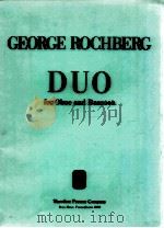 duo for oboe and bassoon 1980 PDF电子版封面