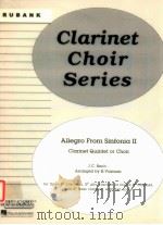 Allegro From Sinfonia Ⅱ clarinet quintet or choir PDF电子版封面 J.C.Bach