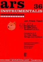 concerto in D for flute oboe strings and continuo ed.nr.552 p 1971 PDF电子版封面
