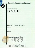Piano Concerto in D Major BWV 1054 conductor's score A 1229 PDF电子版封面 JohannSebastianBach