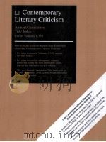 contemporary literary criticism annual cumulative title index covers volumes 1-359 PDF电子版封面