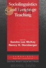 SONCIOLINGUISTICS AND LANGUAGE TEACHING 1996 PDF电子版封面 0521484340