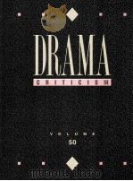 drama criticism volume 50 PDF电子版封面