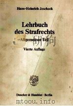 LEHRBUCH DES STRAFRECHTS ALLGEMEINER TEIL 1988 PDF电子版封面 3428064100