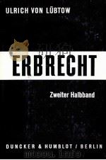 ERBRECHT 2.HALBBAND 1971 PDF电子版封面 3428025296