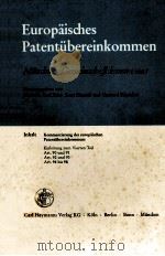 EUROPAISCHES PATENTUBEREINKOMMEN 2.LIEFERUNG PDF电子版封面