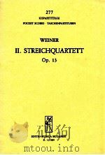 Weiner Ⅱ Streichquartet Op.13（1923 PDF版）