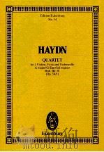 Quartet for 2 Violins Viola and Violoncello G major/G-Dur/Sol majeur NO.54     PDF电子版封面  3759768977  Joseph Haydn 
