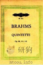 Quintette Op.88 111 115 PDF电子版封面 Brahms