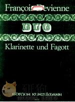 DUO VI fur KLARINETTE und FAGOTT（1973 PDF版）