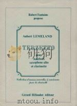 terzetto pour hautbois saxophone alto et clarinette   1978  PDF电子版封面     