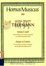Sonata in f-moll fur zwei Violinen zwei Violen Violoncello und cemblo (kontrabaβ ad lid) 1971 PDF电子版封面