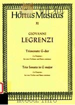 Trio Sonata in G Major La Raspona for two violins and Bass（1964 PDF版）