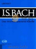 Bach Das Wohltemperierte Klavier Ⅰ BWV 846-869(Urtext) 1977 PDF电子版封面 0080080153