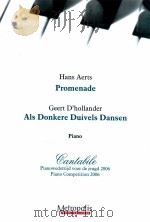 Promenade Als Donkere Duivels Dansen piano PDF电子版封面 Hans Aerts