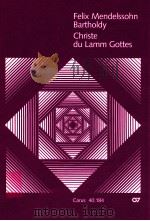 Christe du Lamm Gottes Choralkantate carus 40.184（ PDF版）