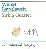 String quartet 1970 PDF电子版封面 0711935807