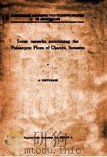 some remarks concering the palaeozoic flora djambi sumatra cop.1 PDF电子版封面 O.POSTHUMUS