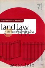 PALGRAVE MACMILLAN LAW MASTERS LAND LAW SEVENTH EDITION PDF电子版封面 0230284180