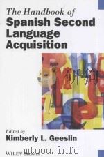 the handbook of spanish second language acquisition PDF电子版封面