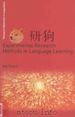experimental research methods in language learning PDF电子版封面