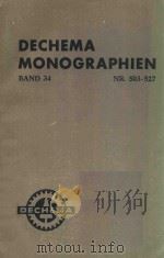 DECHEMA MONOGRAPHIEN BAND 34 NR.503-527 1959 PDF电子版封面