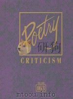 poetry criticism volume 163 PDF电子版封面