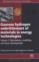 gaseous hydrogen embrittlement of materials in energy technologies volume 2 PDF电子版封面