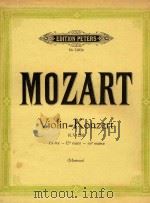 VIOLIN-KONZERT K.V.268 ES DUR-E MAJOR-MI MAJEUR=小提琴协奏曲第6节长调K.V.268 1987 PDF电子版封面