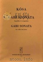 GABI SZONATA GABI SONATA=“加比”奏鸣曲     PDF电子版封面    KOSA 