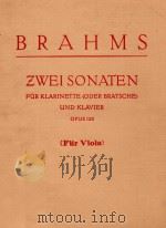 勃拉姆斯二首单簧管奏鸣曲(9-4/12-V)(德文) 1985 PDF电子版封面 勃拉姆斯