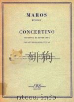 小协奏曲(附分谱) PDF电子版封面 MAROS Rudolf