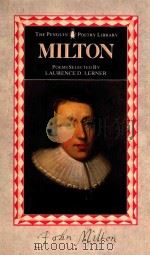 MILTON POEMS 1953 PDF电子版封面 0140585052