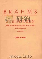 勃拉姆斯二首单簧管奏鸣曲(9-4/12-V)(德文) 1985 PDF电子版封面 勃拉姆斯