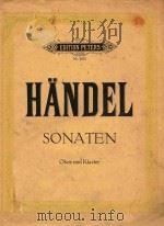 韩德尔奏鸣曲(附分谱)(外文) PDF电子版封面 G.F.Handel