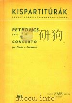 Concerto per Flauto e Orchestra=长笛协奏曲(袖珍总谱)皮特洛维奇 1956 PDF电子版封面