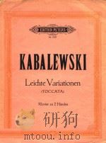 Leichte Variationen fur Klavier zu 2 Handen Opus 40 Nr.1=简易变奏曲 PDF电子版封面 D.Kabalewski
