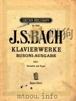 幻想曲与赋格(钢琴)(外文) PDF电子版封面 J.S.Bach