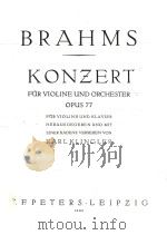 BRAHMS PDF电子版封面 KONZERT
