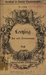 Czaar und Zimmermann=古米西宗合唱集 1987 PDF电子版封面 Komische Oper in 3 Akten von A