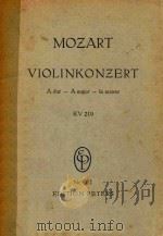 Violinkonzert A dur-A major-la majeur KV 219 1987 PDF电子版封面 MOZART